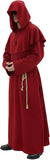 Men's Medieval Hooded Priest Costume - Friar Monk Robe for Renaissance Cosplay Halloween