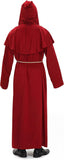 Men's Medieval Hooded Priest Costume - Friar Monk Robe for Renaissance Cosplay Halloween