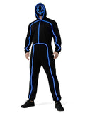 Adult Light-Up Stick Figure Halloween Costume with Mask for Halloween