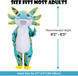 Inflatable Axolotl Costume for Adults Funny Blow Up Party Suit