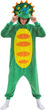 Adult Dinosaur Onesie Costume - 3D Hooded Animal One-Piece Pajama for Halloween Men Women