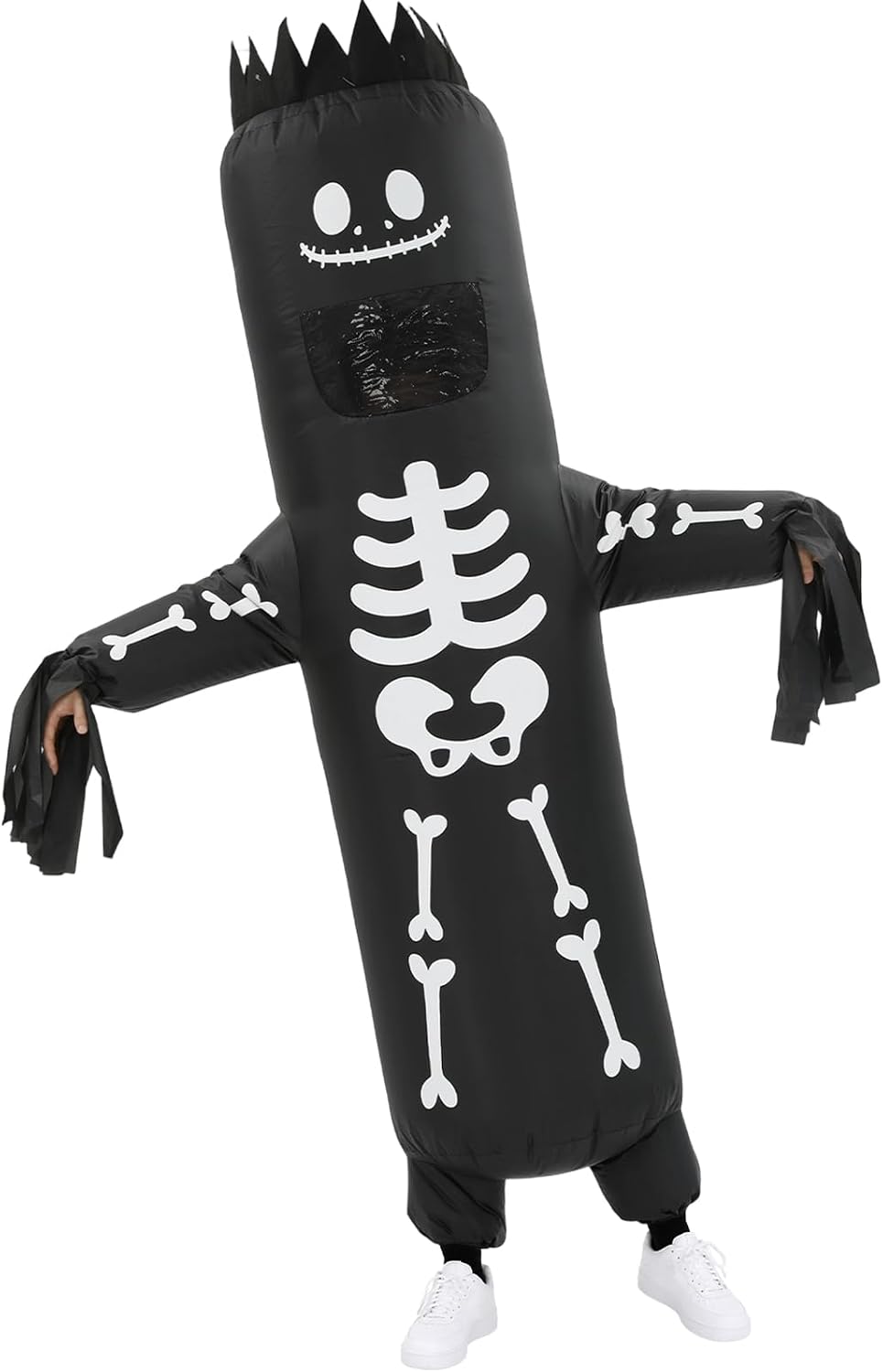 Inflatable Skeleton Tube Man Costume Adults Halloween Blow Up