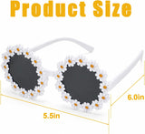 Hippie Glasses for Women, Flower Frame Costume Accessory