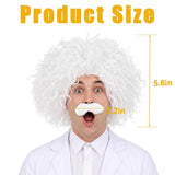 Mad Scientist Wig and Mustache Set for Adults