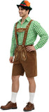 Adult Bavarian Oktoberfest Lederhosen Costume for Men German Festival Outfit for Beer Festival Halloween Party