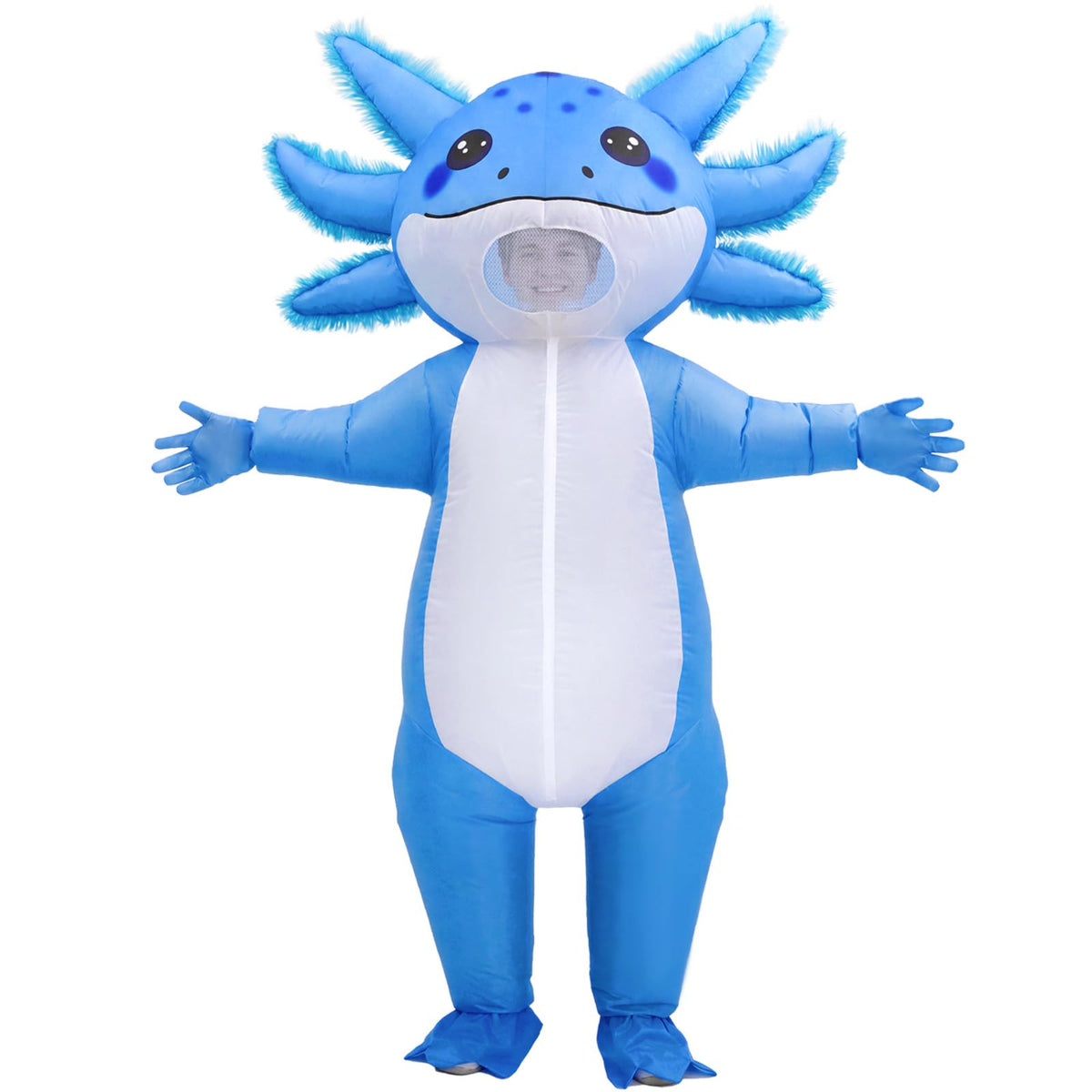 Inflatable Axolotl Costume for Adults Funny Blow Up Party Suit