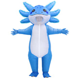 Inflatable Axolotl Costume for Adults Funny Blow Up Party Suit