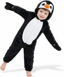 Toddler Penguin Onesie Costume for Halloween with 3D Hood and Tail