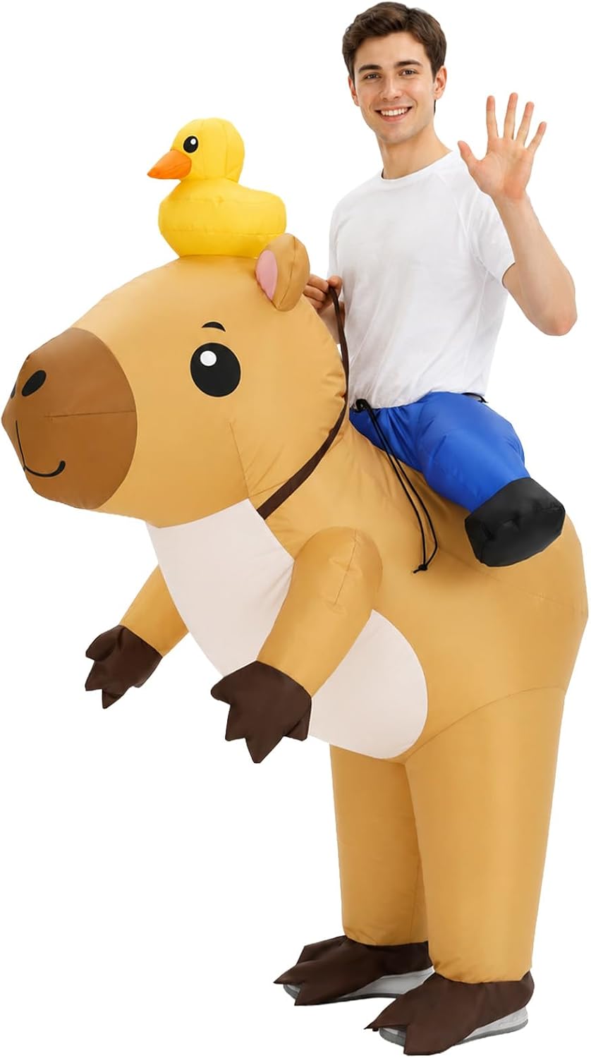 Inflatable Capybara Costume for Adults, Funny Blow Up Costume