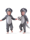Toddler Dinosaur Costume - 3D Hooded Triceratops Jumpsuit 2-4T