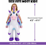 Inflatable Unicorn Costume for Kids, Funny Ride-on Blow Up