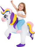 Inflatable Unicorn Costume for Kids, Funny Ride-on Blow Up