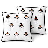 Halloween Pillow Covers 18x18 Set of 2, Mini Ghost Cases