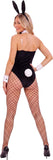 5 PCS Bunny Girl Costume for Women with Bodysuit Headband Choker Stockings Wristbands Halloween Outfits