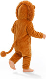 Toddler Cute Lion Costume for Girls & Boys - 3D Hooded Animal Jumpsuit for Halloween Party