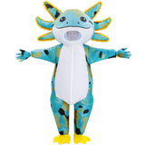 Inflatable Axolotl Costume for Adults Funny Blow Up Party Suit