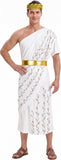 Mens Greek God Toga Costume Adult Roman Robe Outfit Greek Mythology Costumes Halloween Cosplay Costumes
