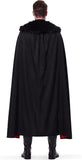 Men's Victorian Gothic Vampire Costume, Halloween Dress-Up Outfit with Cape and Accessories
