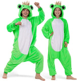 Adult Frog Onesie Costume - 3D Hooded Animal One-Piece Pajama for Halloween Men Women