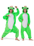 Adult Frog Onesie Costume - 3D Hooded Animal One-Piece Pajama for Halloween Men Women