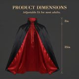 Black Halloween Vampire Costume Cape for Women Men