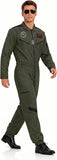 Mens Halloween Fligter Jet Pilot Cosutme Jumpsuit for Adults