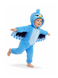 Toddler Blue Bird Costume for Girls & Boys - 3D Hooded Animal Jumpsuit for Halloween Party