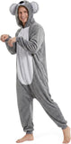 Adult Koala Onesie Costume - 3D Hooded Animal One-Piece Pajama for Halloween Men Women