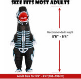 Skeleton T-Rex Inflatable Halloween Costume for Adults