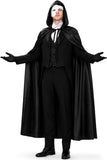 Adult Men's Black Masquerade Cape Costume for Halloween Cosplay Dress Up Party