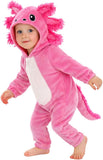 Toddler Axolotl Costume for Girls & Boys - 3D Hooded Animal Jumpsuit for Halloween Party