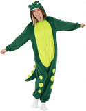 Adult Dinosaur Onesie Costume - 3D Hooded Animal One-Piece Pajama for Halloween Men Women