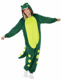 Adult Dinosaur Onesie Costume - 3D Hooded Animal One-Piece Pajama for Halloween Men Women