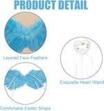 Blue Angel Wings and Wand Set for Women