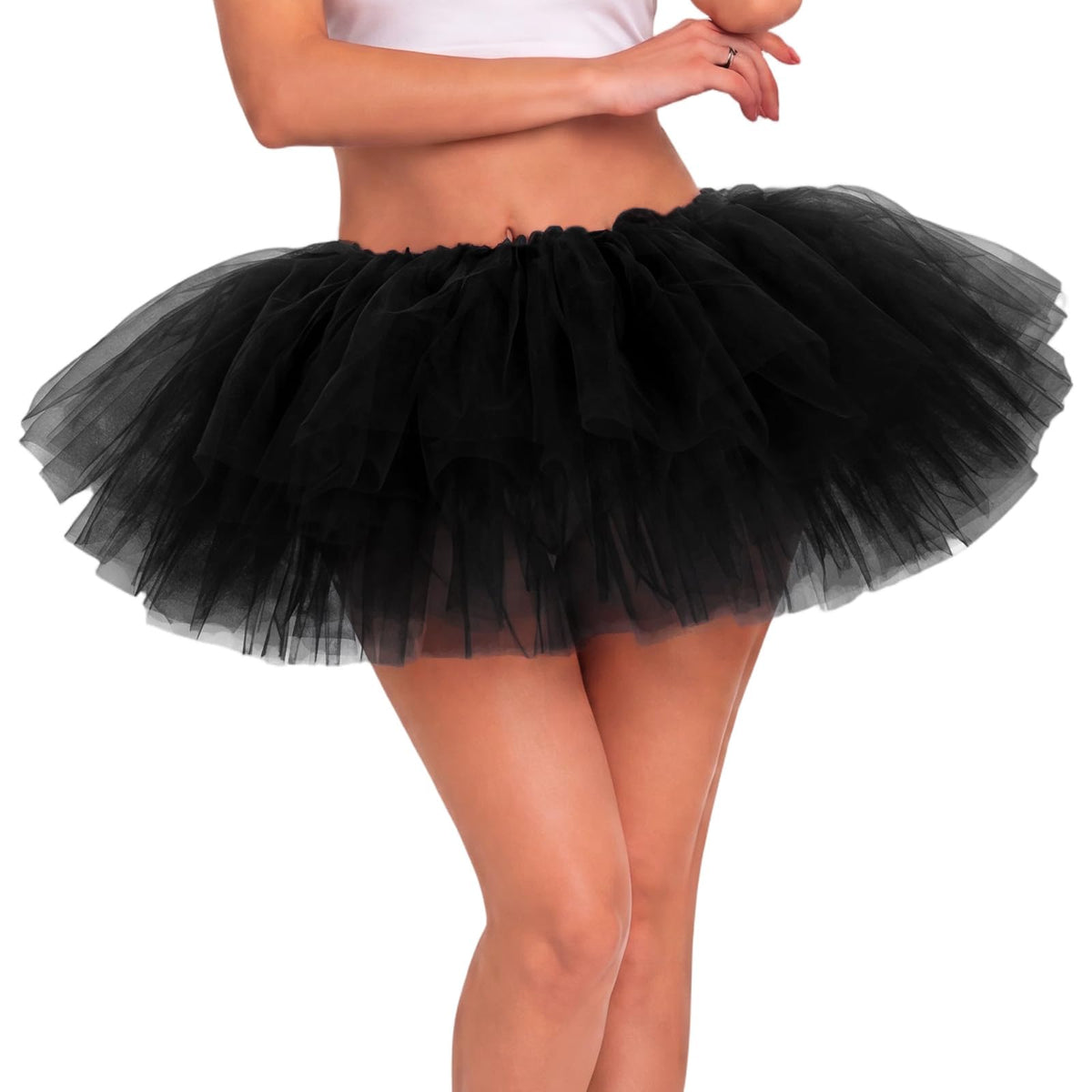 Black/White/Mulitcolor Tutu Skirt for WomenFluffy Layered
