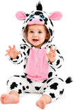 Toddler Adorable Cow Costume for Girls & Boys - 3D Hooded Animal Jumpsuit for Halloween Party