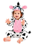 Toddler Adorable Cow Costume for Girls & Boys - 3D Hooded Animal Jumpsuit for Halloween Party