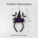 Witch Hat Headband for Women, Halloween Costume Accessory