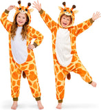Kids Giraffe Costume for Girls & Boys - 3D Hooded Animal Jumpsuit Costume for Halloween Party