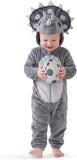 Toddler Dinosaur Costume - 3D Hooded Triceratops Jumpsuit 2-4T