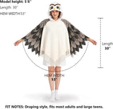 Owl Costume - Bird Cosplay Hooded Cape Halloween Thanksgiving Christmas Costume Gift for Women and Men