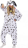 Adult Dalmatian Onesie Costume - 3D Hooded Animal One-Piece Pajama for Halloween Men Women
