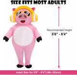 Pink Pig Inflatable Costume for Adults