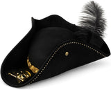 Tricorn Pirate Hat with feather