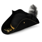 Tricorn Pirate Hat with feather
