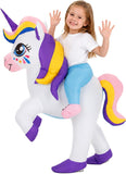 Inflatable Unicorn Costume for Kids, Funny Ride-on Blow Up