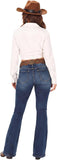 Cowboy Hat and Western Belt Set for Women with Hatband
