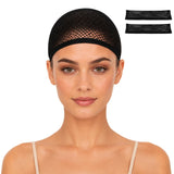 2PCS Black Wig Caps, Breathable Hair Net for Women Non Slip