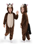 Kids Brown Horse Costume for Halloween with 3D Hood and Long Tail