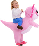 Inflatable Axolotl Costume for Kids – Funny Blow Up Ride on Costumes for Halloween & Cosplay Parties